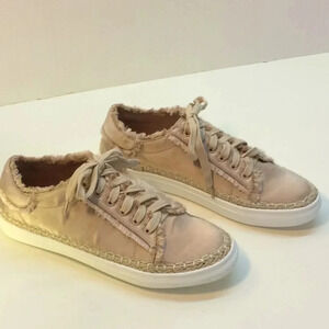 Dominique Nicole Tan Satin Sneakers Size 10
